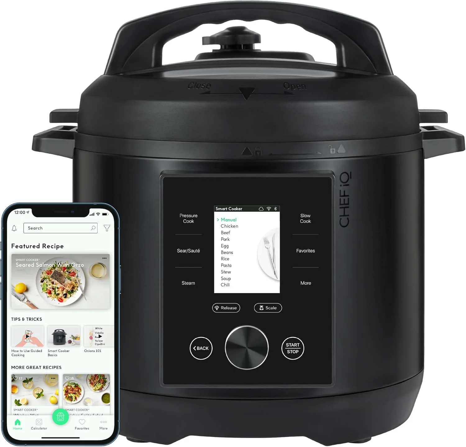 CHEF iQ Smart Pressure Cooker with WiFi and Built-in Scale - Easy-to-use 10-in-1 Multi-Cooker Rice Cooker, Slow Cooker, Instant Meal for Foodies