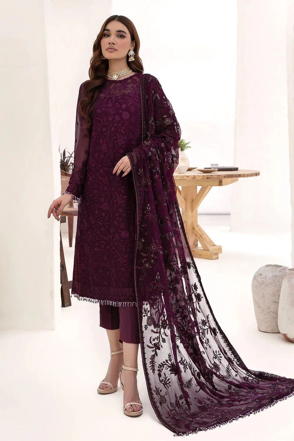 Zarif Chiffon Suit