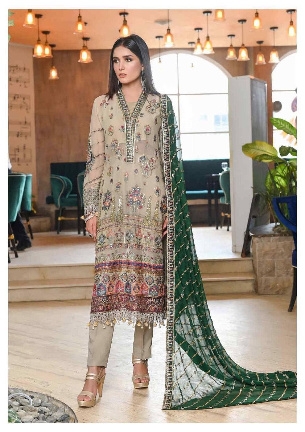 Baroque Chiffon Suit