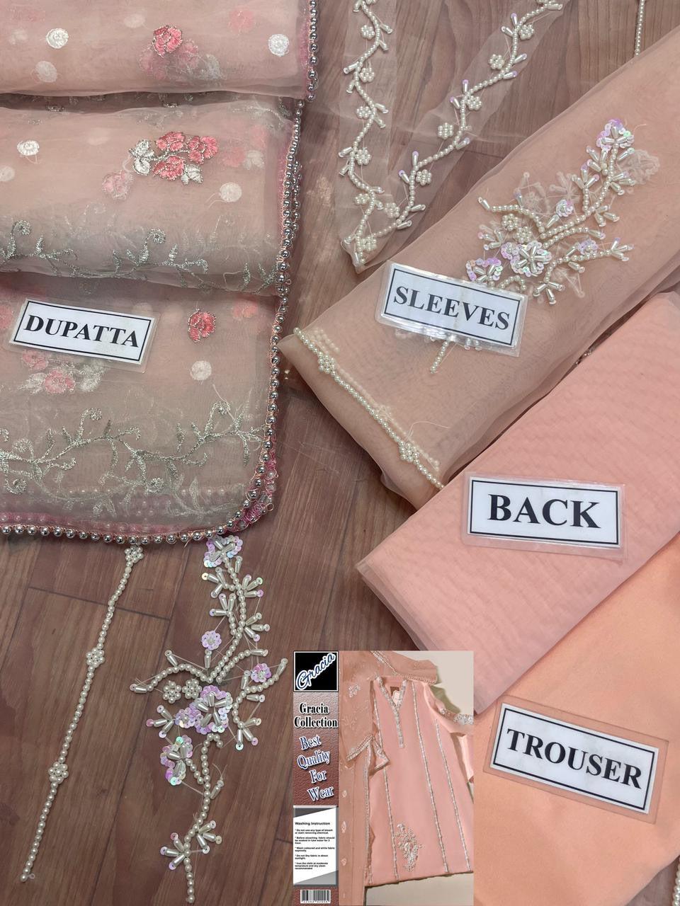 Agha Noor Organza Suit