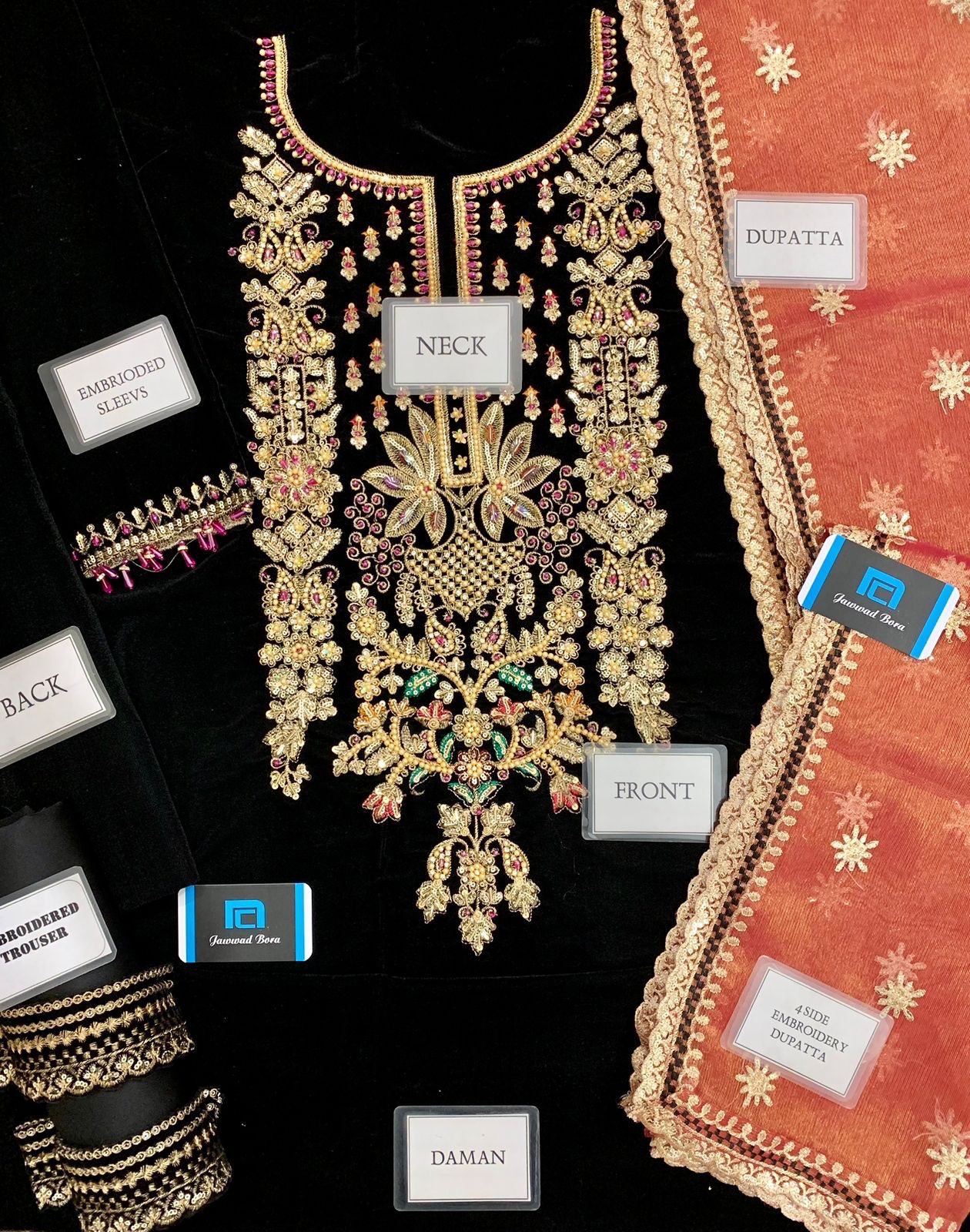 Khuda Buksh Velvet Suit