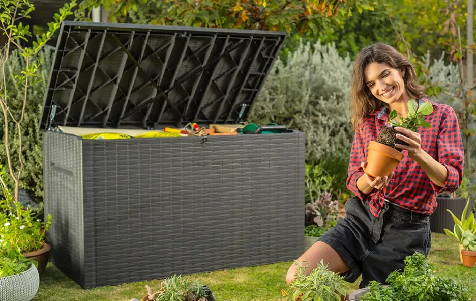 230 Gallon Deck Box - Graphite