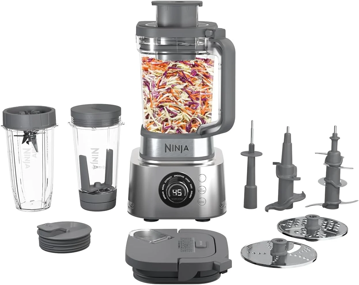 Ninja Mixer and Food Processor Combination Bowl 6 Features, 72 Ounce Pitcher