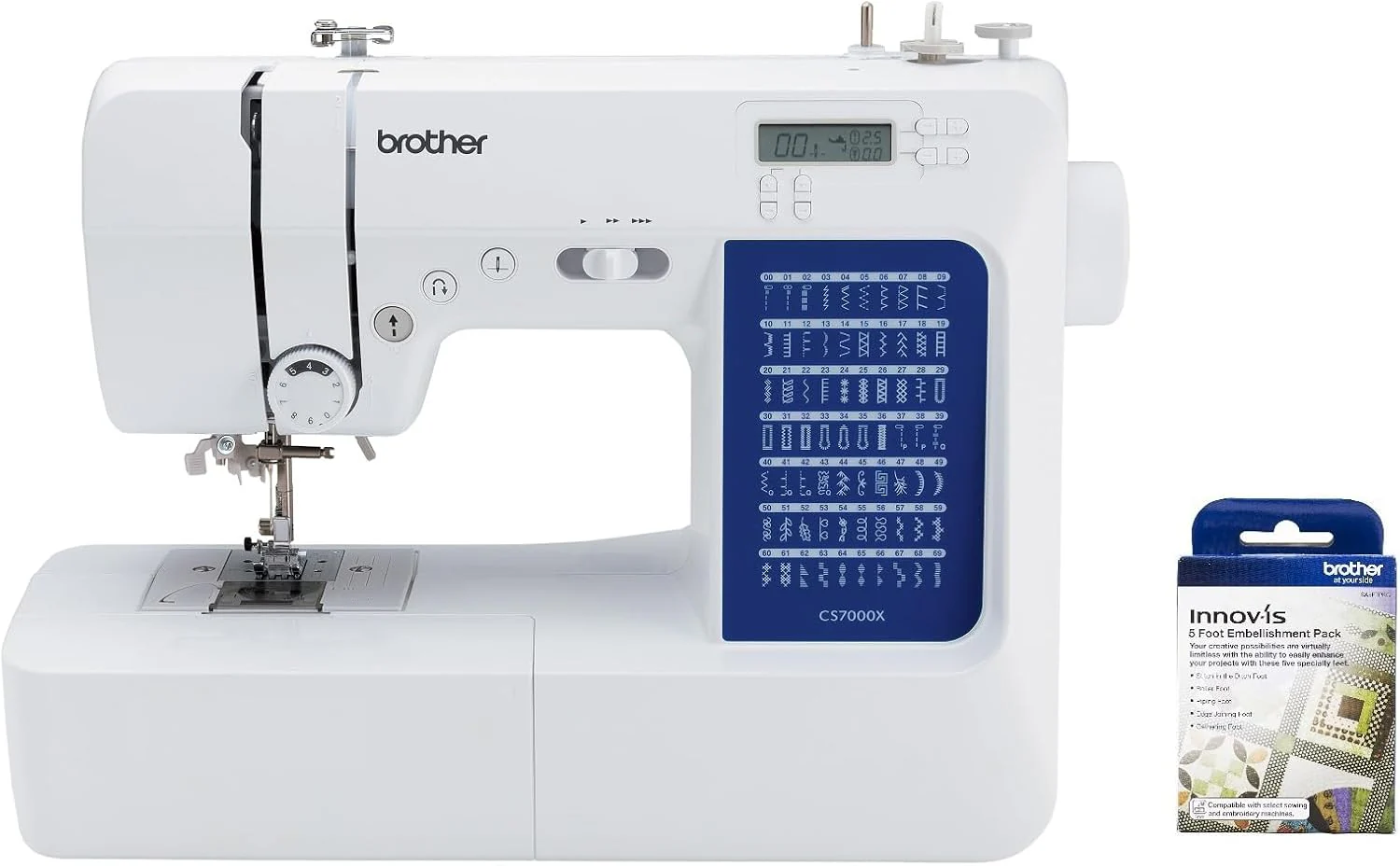 Brother CS7000X Computerized Sewing and Quilting Machine, 70 Built-in Stitches