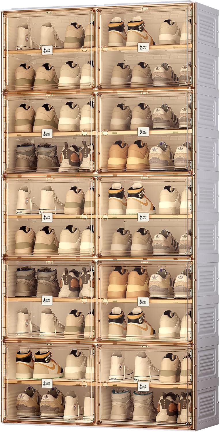 ANTBOX portable shoe rack organizer stackable sneaker storage cabinet