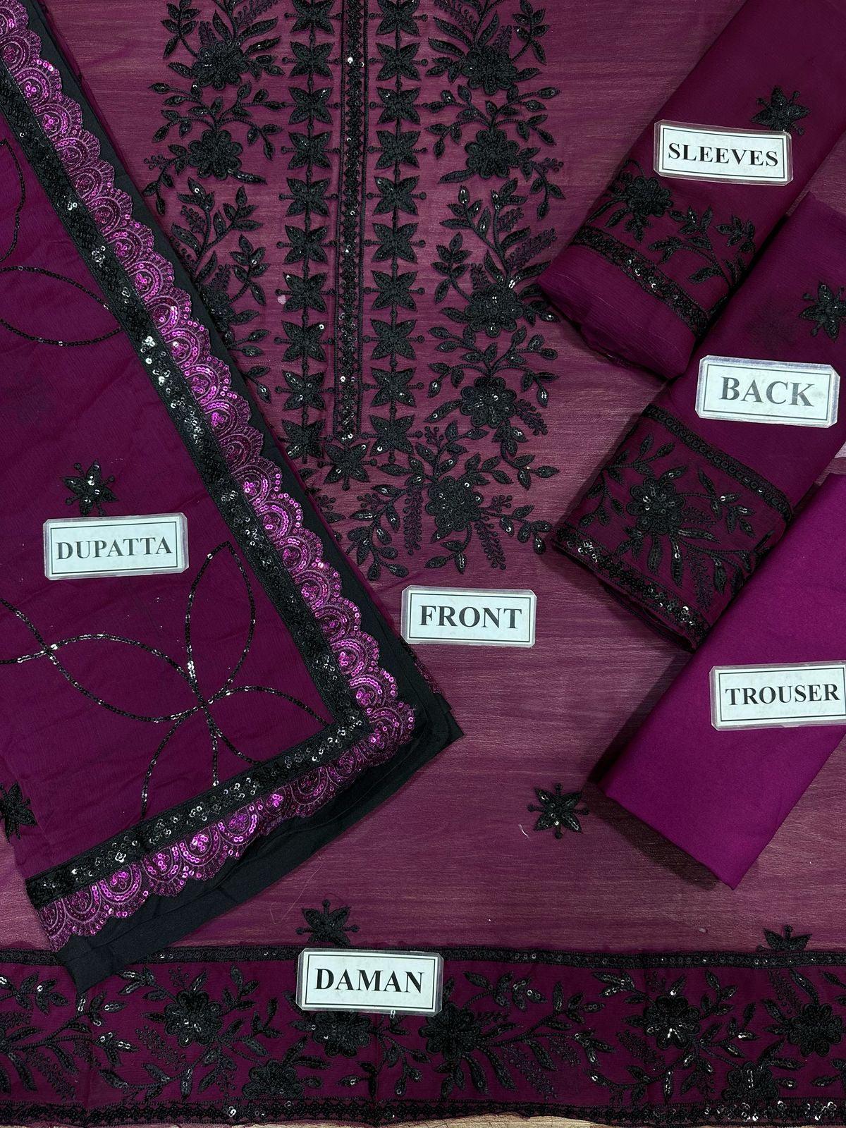 Asim Jofa Chiffon Suit