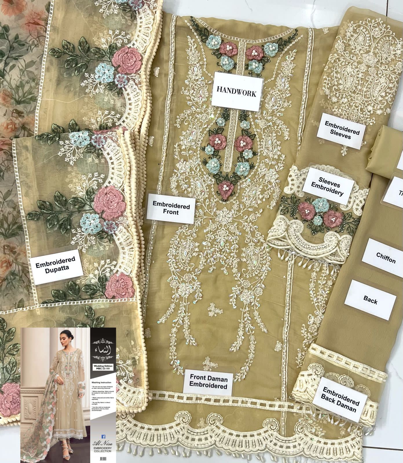 Maria B Chiffon Suit