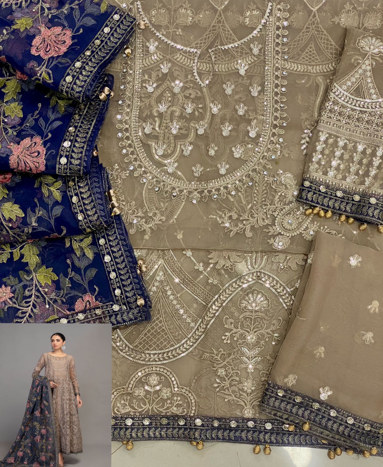 Maria B Organza Maxi