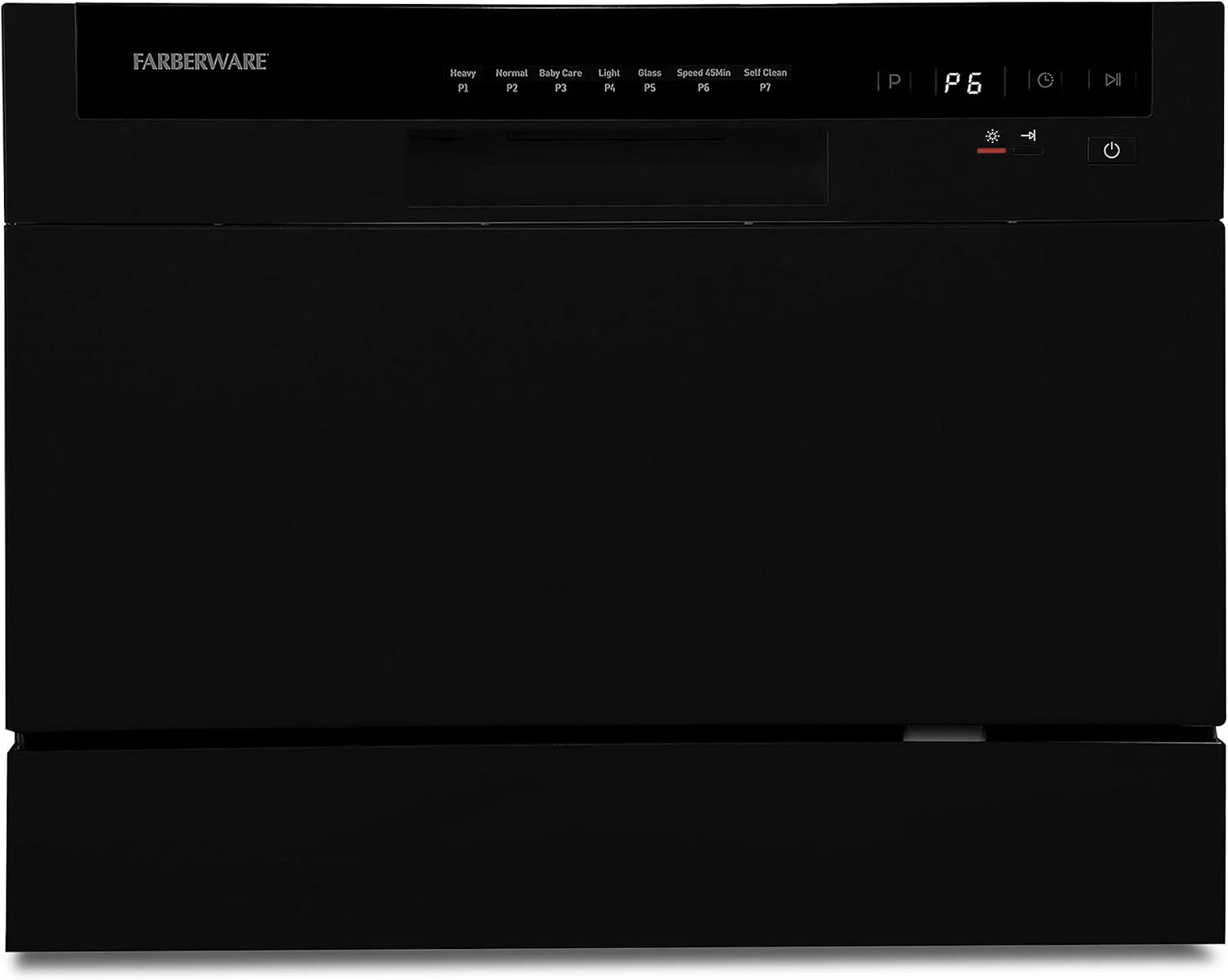 Farberware Compact 6-Station Dishwasher - Portable Mini Countertop Dishwasher