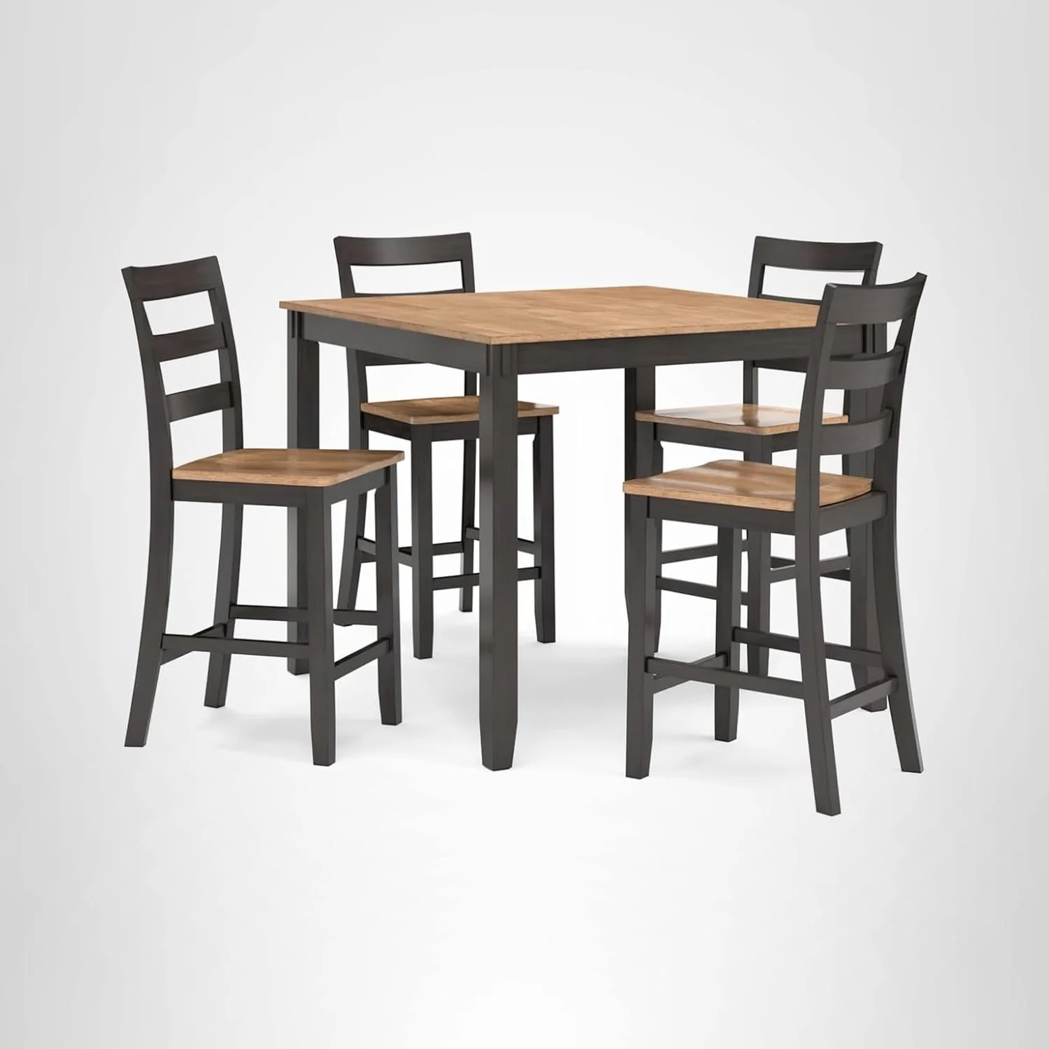 Signature Design by Ashley Bridson 5 Piece Dining Room Set Includes Table 4 Ladderback Barstools