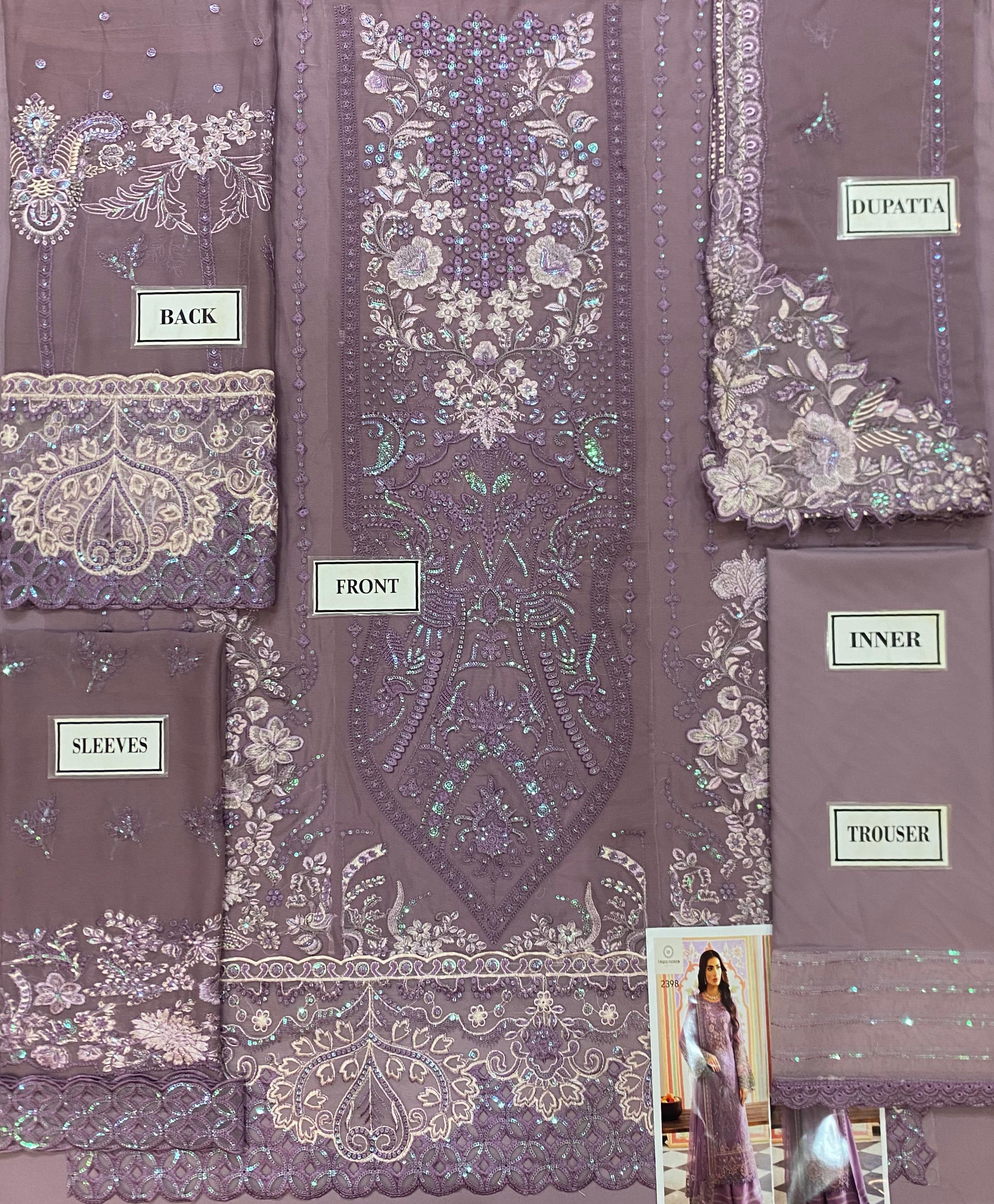 Embroidered Chiffon Suit