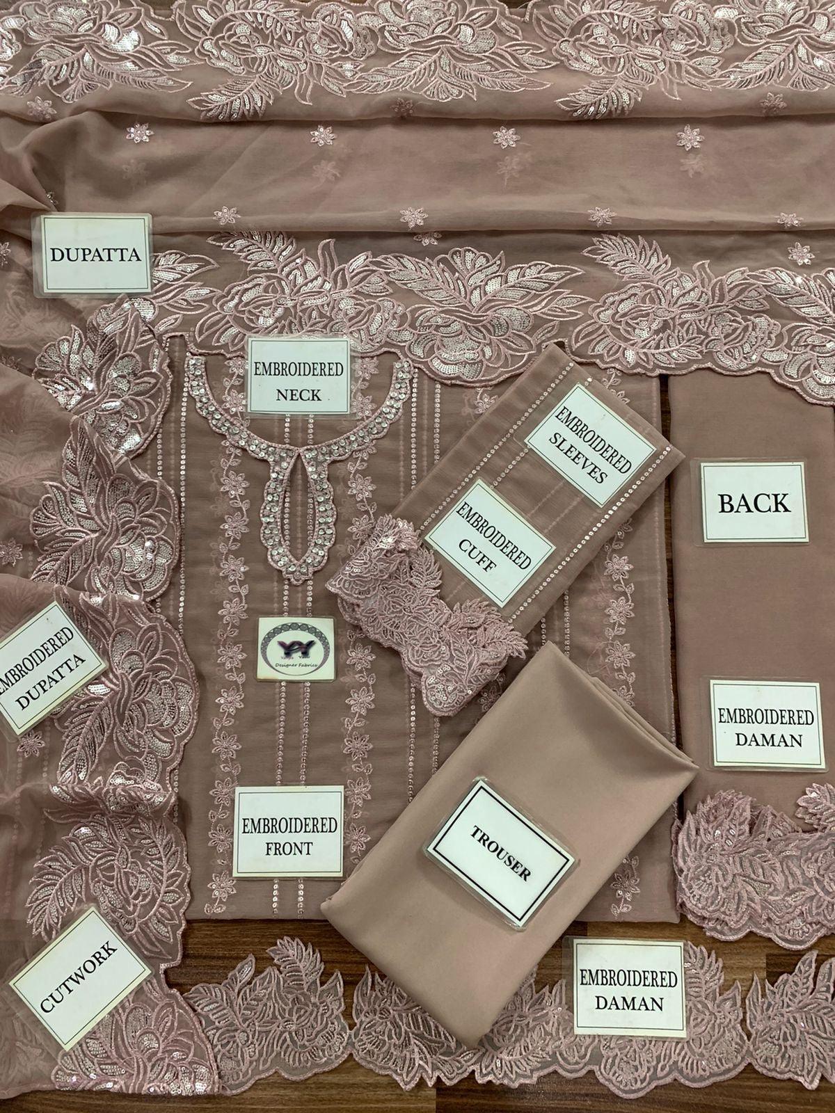 Cross Stitch Chiffon Suit