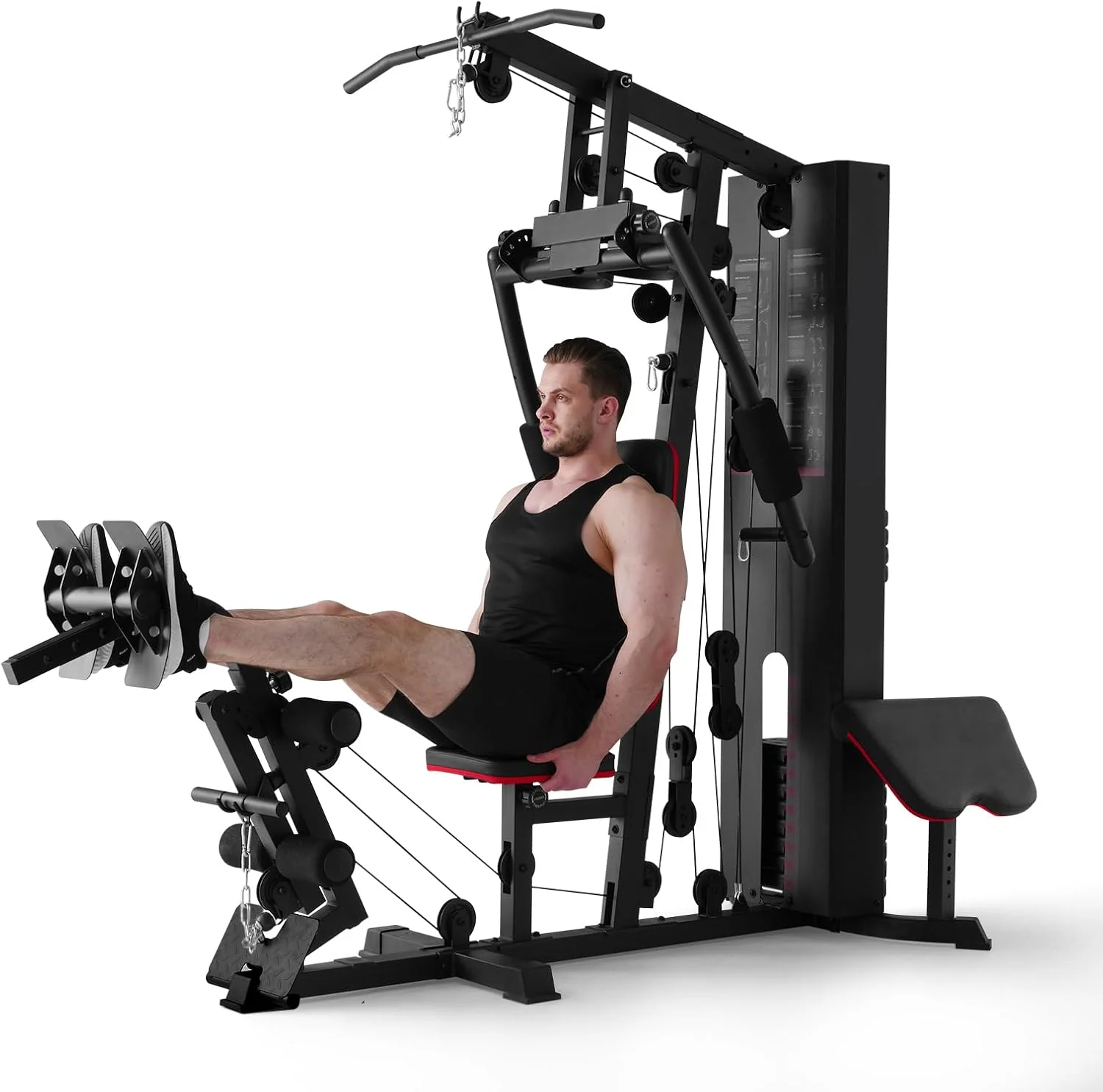 Mikolo Home Gym, Workout Station with 150LBS Weight Stack, Multifunctional Home Gym Equipment