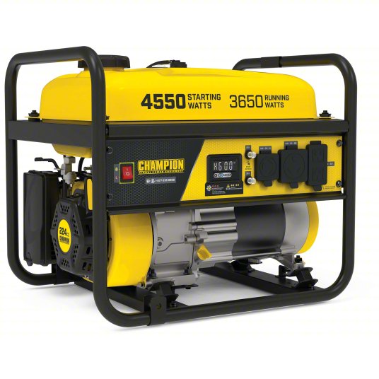 CHAMPION POWER EQUIPMENT Portable Generator: Conventional, Gasoline, 3,650 W Running, 120V AC