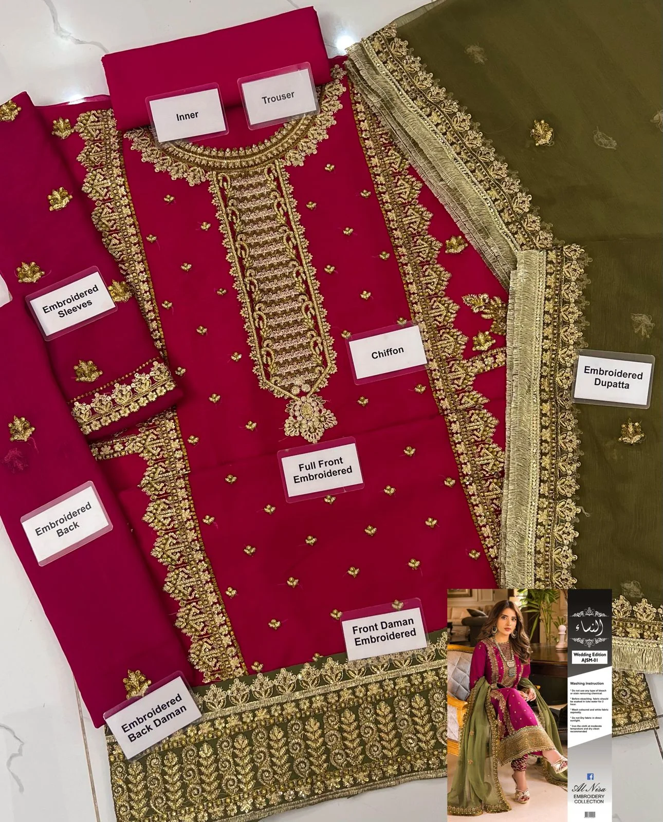 Asim Jofa Chiffon Suit