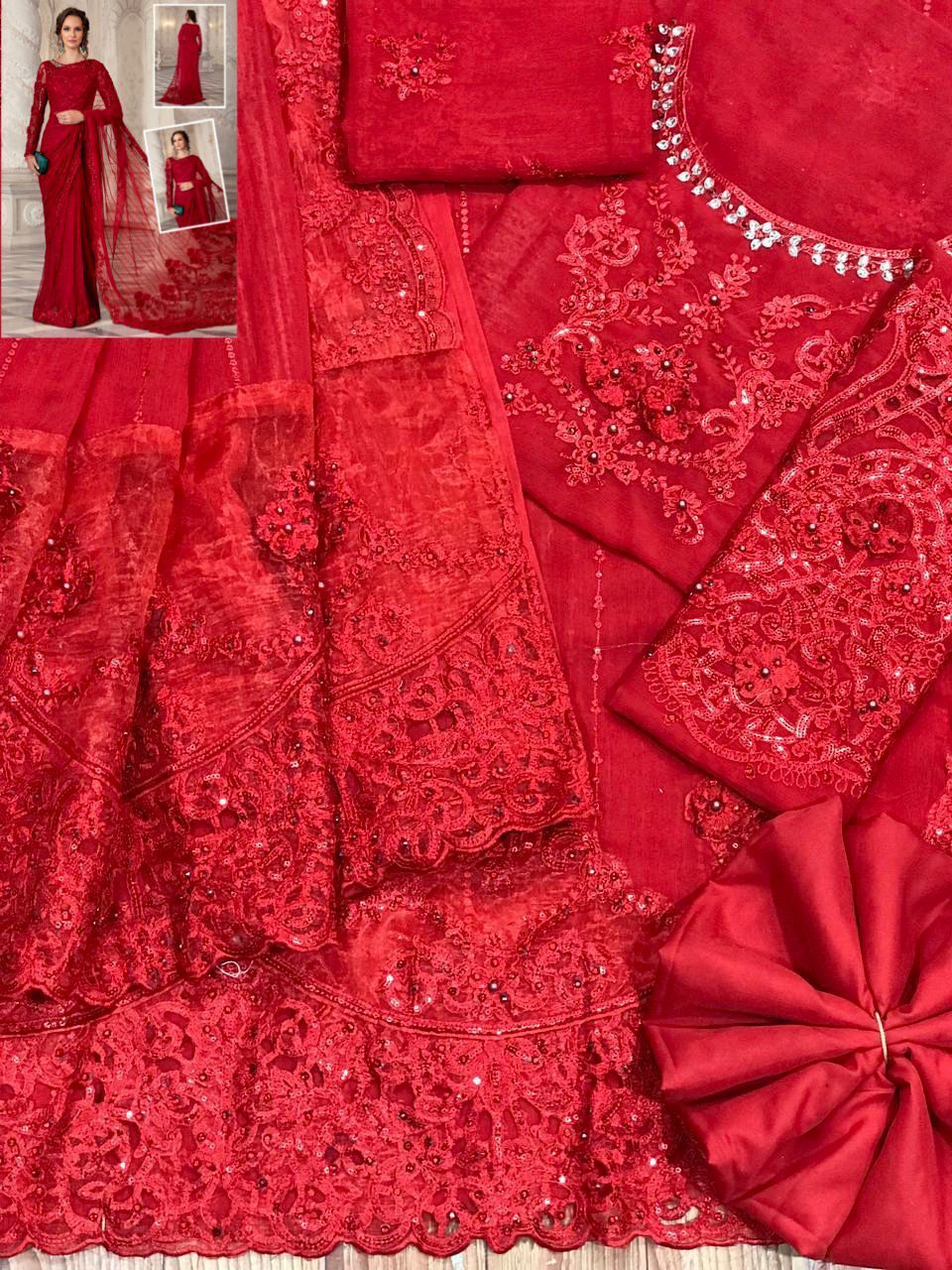 Maria B Chiffon Saree