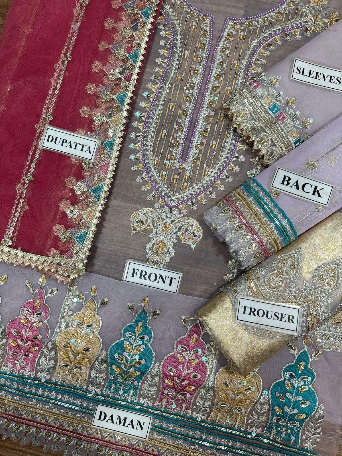 Khuda Buksh Organza Suit