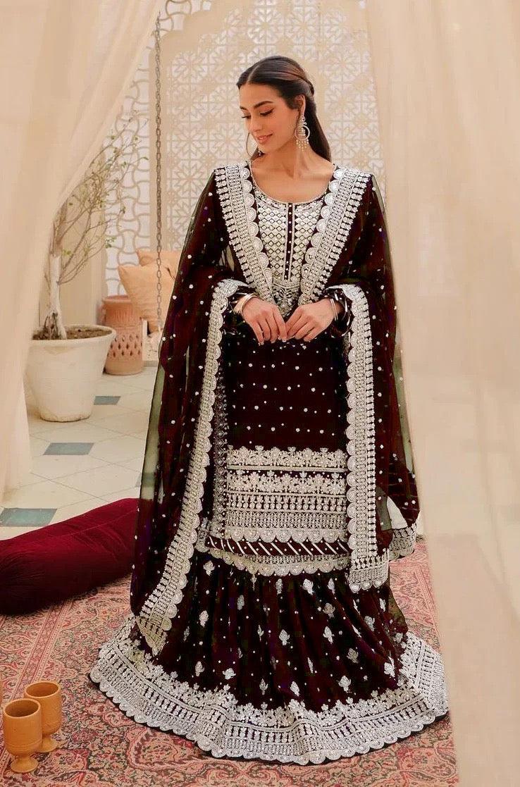 Asim Jofa Chiffon Bridal Suit