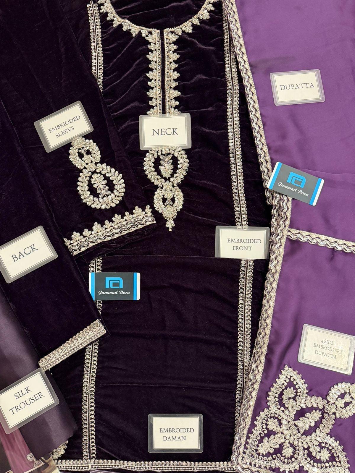 Farida Hassan Velvet Suit