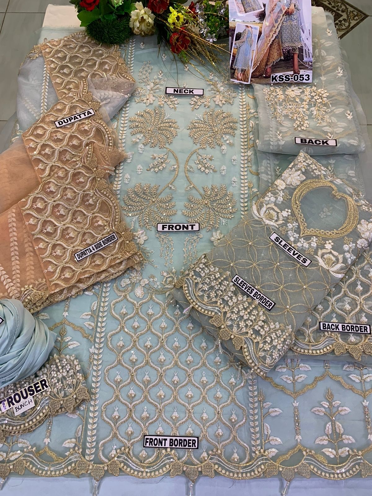 Agha Noor Organza Suit