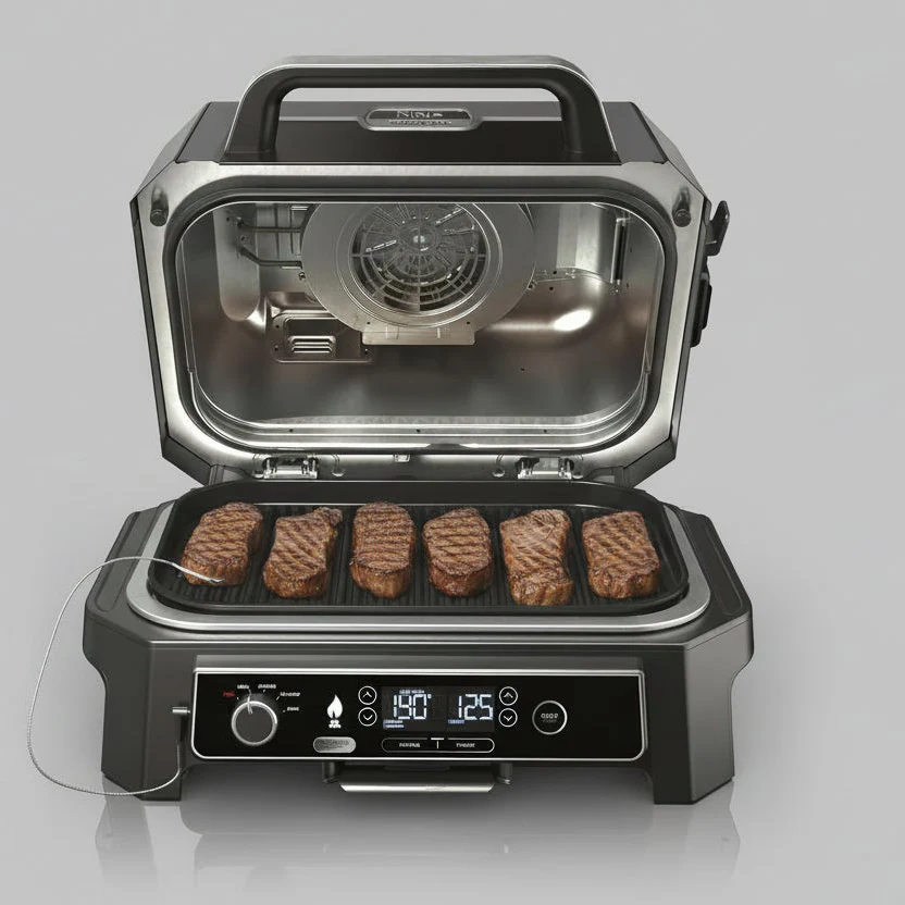 Ninja, Woodfire Pro XL Outdoor Grill and Smoker 4-in-1 Main Grill Portable Electric Grill