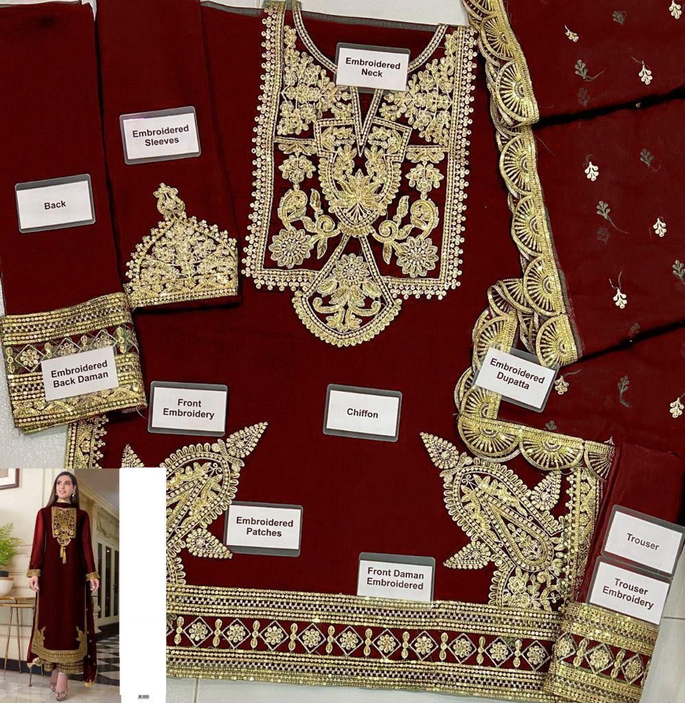 Asim Jofa Chiffon Suit