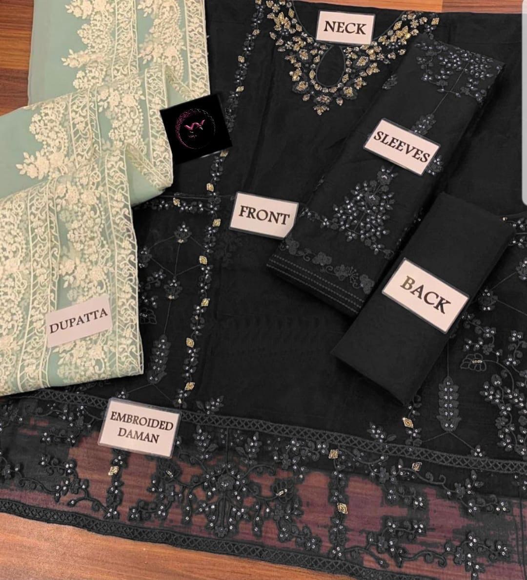 Agha Noor Organza Suit