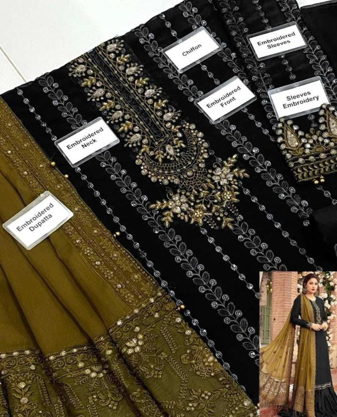 Maria B Chiffon Suit