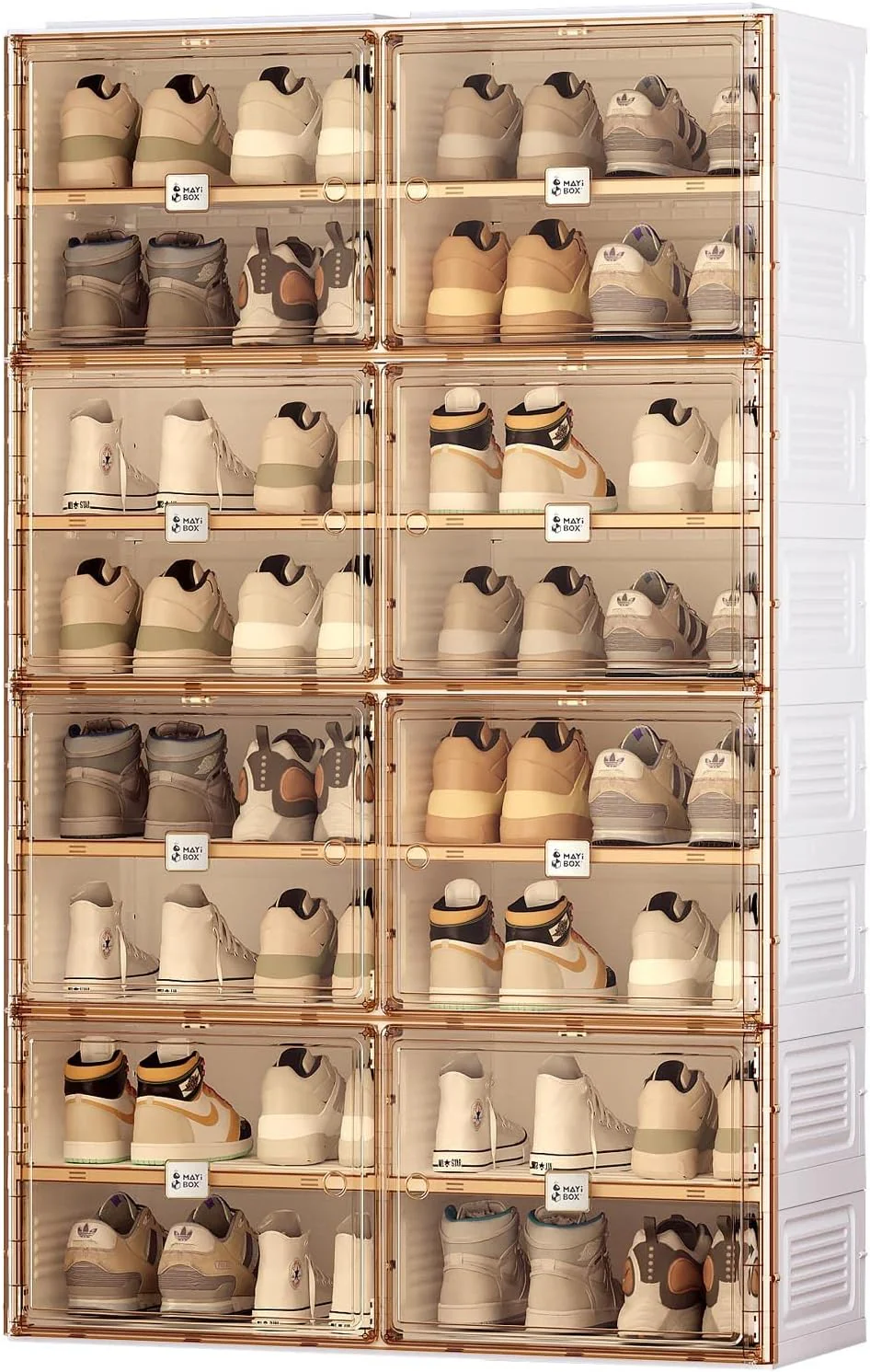 ANTBOX portable shoe rack organizer stackable sneaker storage cabinet