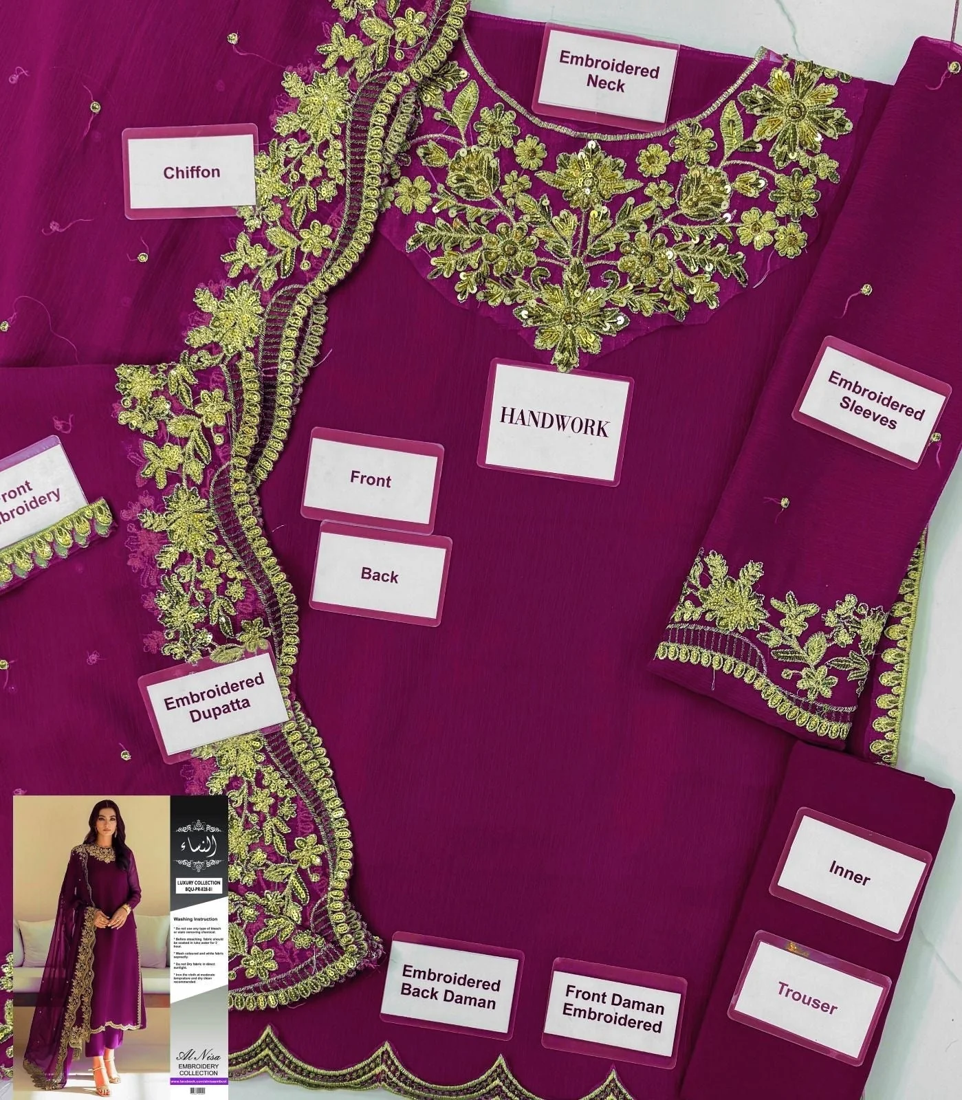 Baroque Chiffon Suit