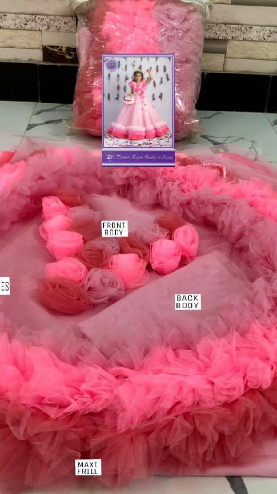 Embroidered Net Maxi