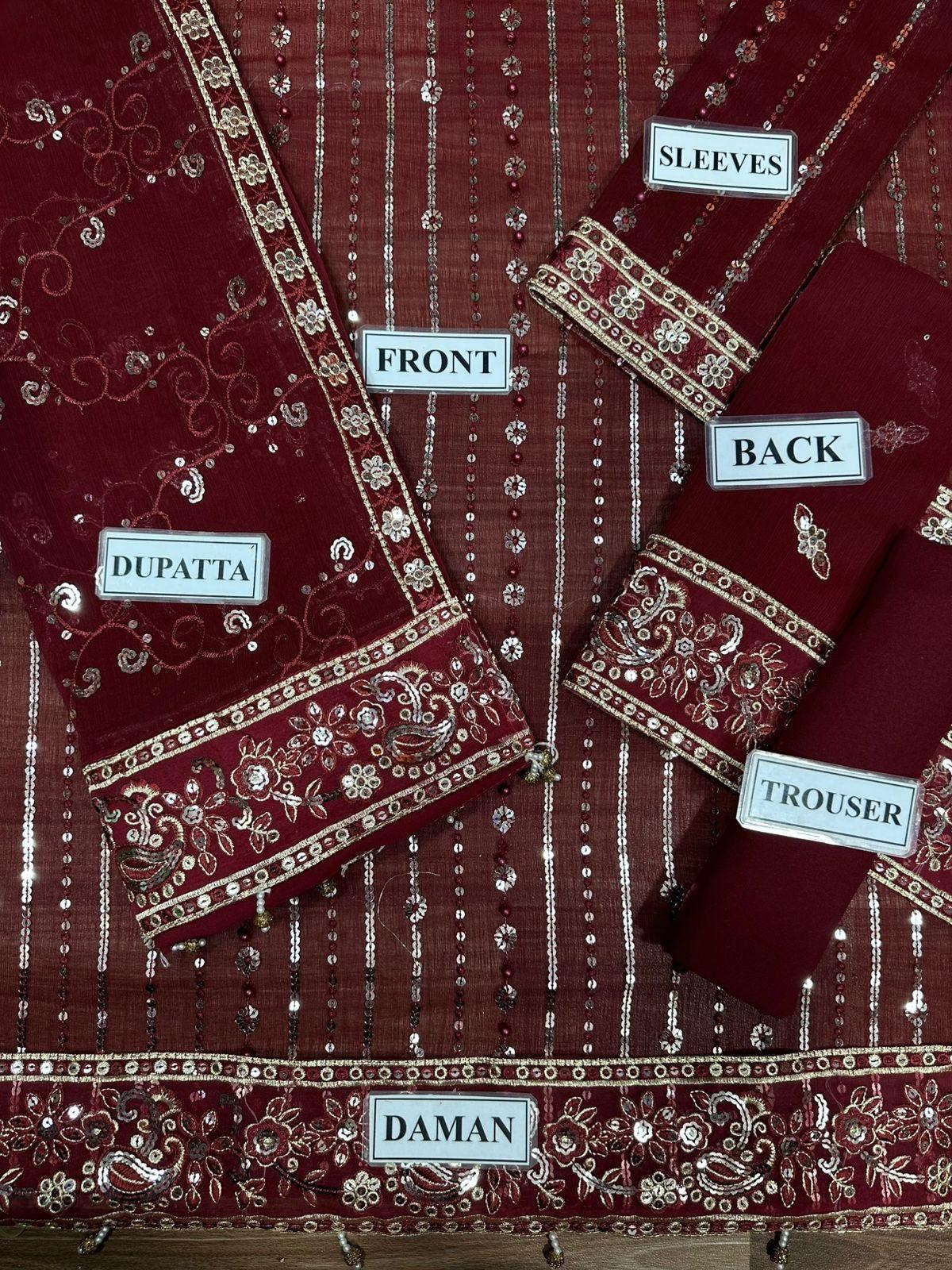 Maria B Chiffon Suit