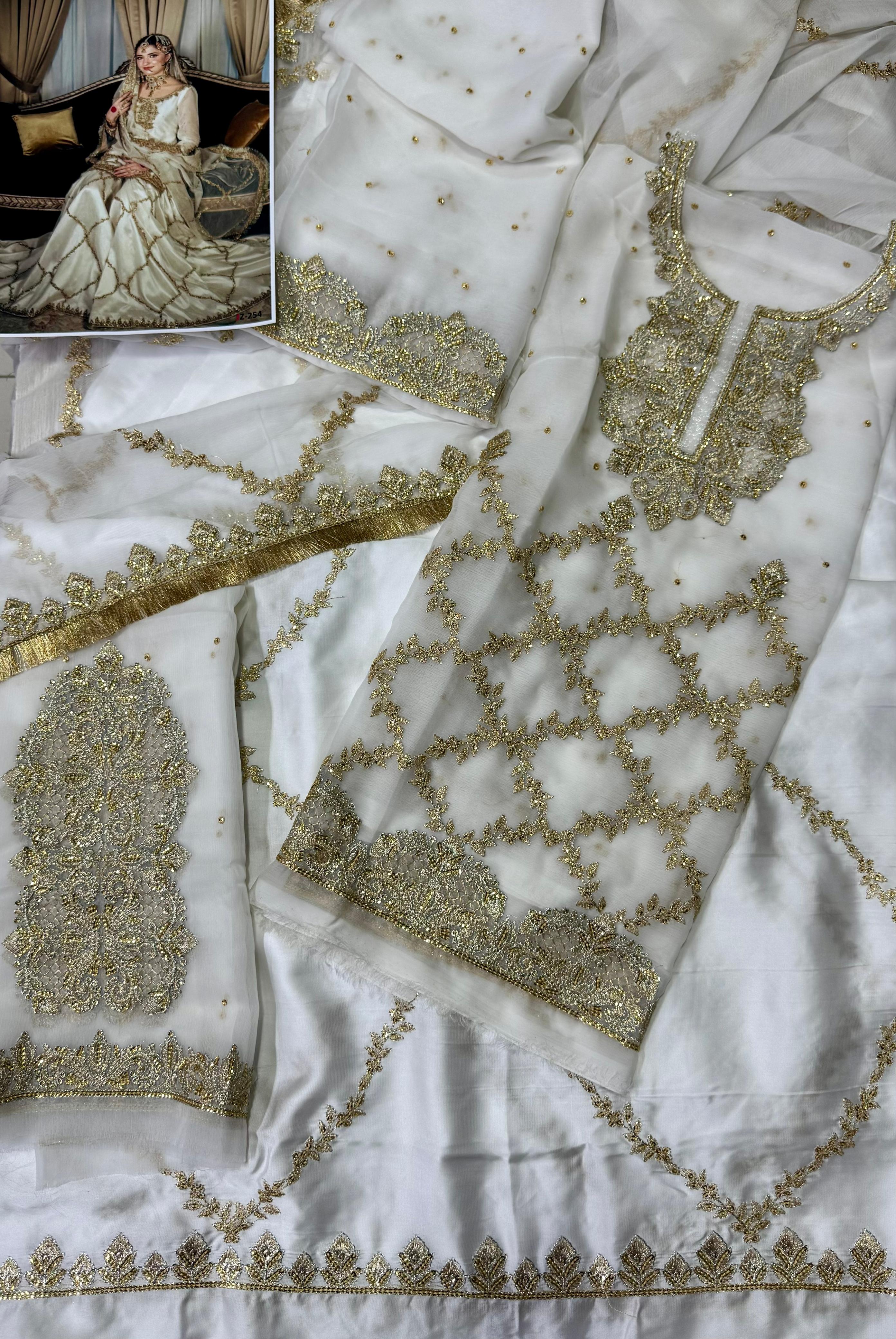 Mahawajahat Chiffon Bridal Suit