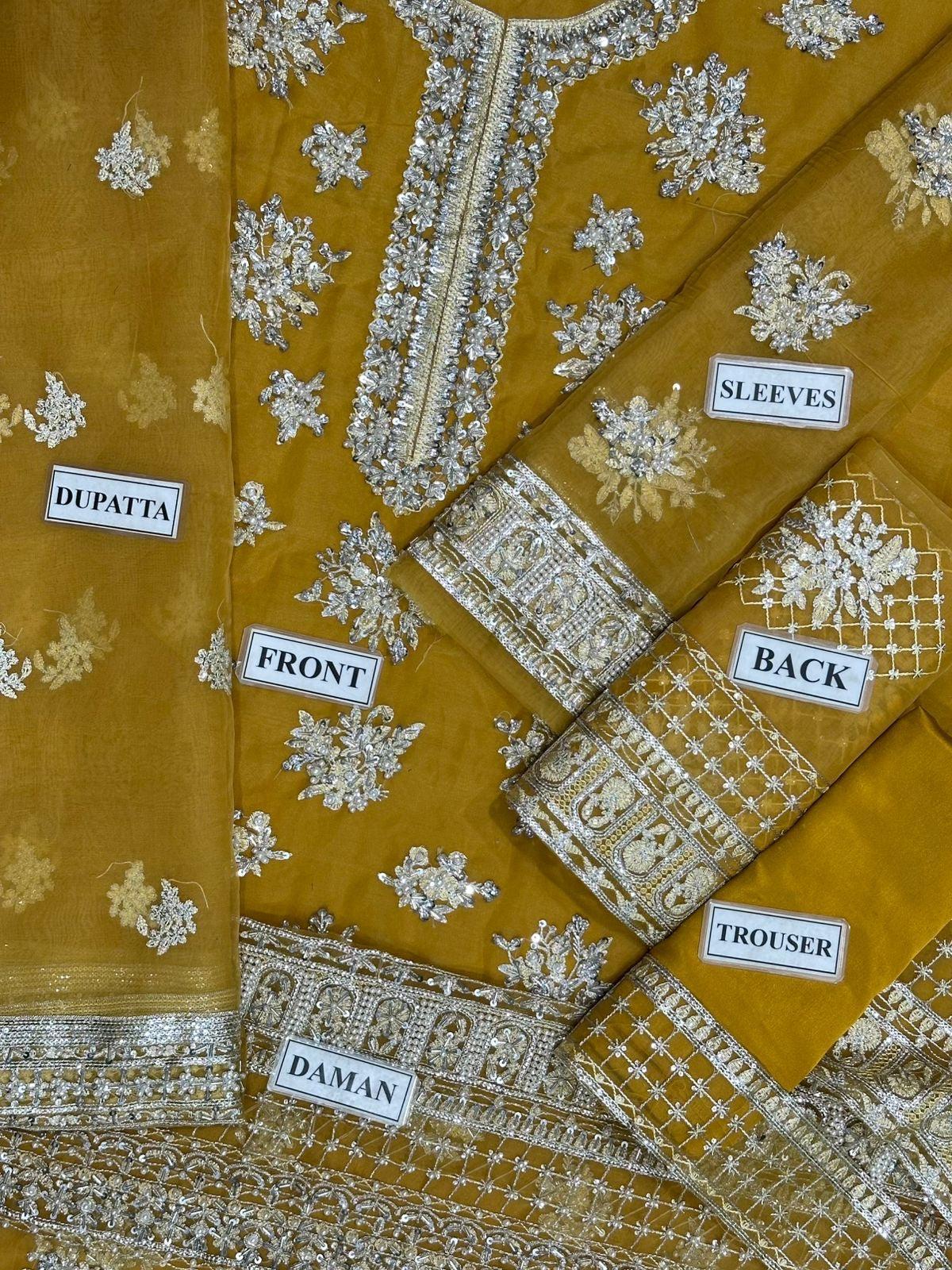 Hussain Rehar Organza Suit