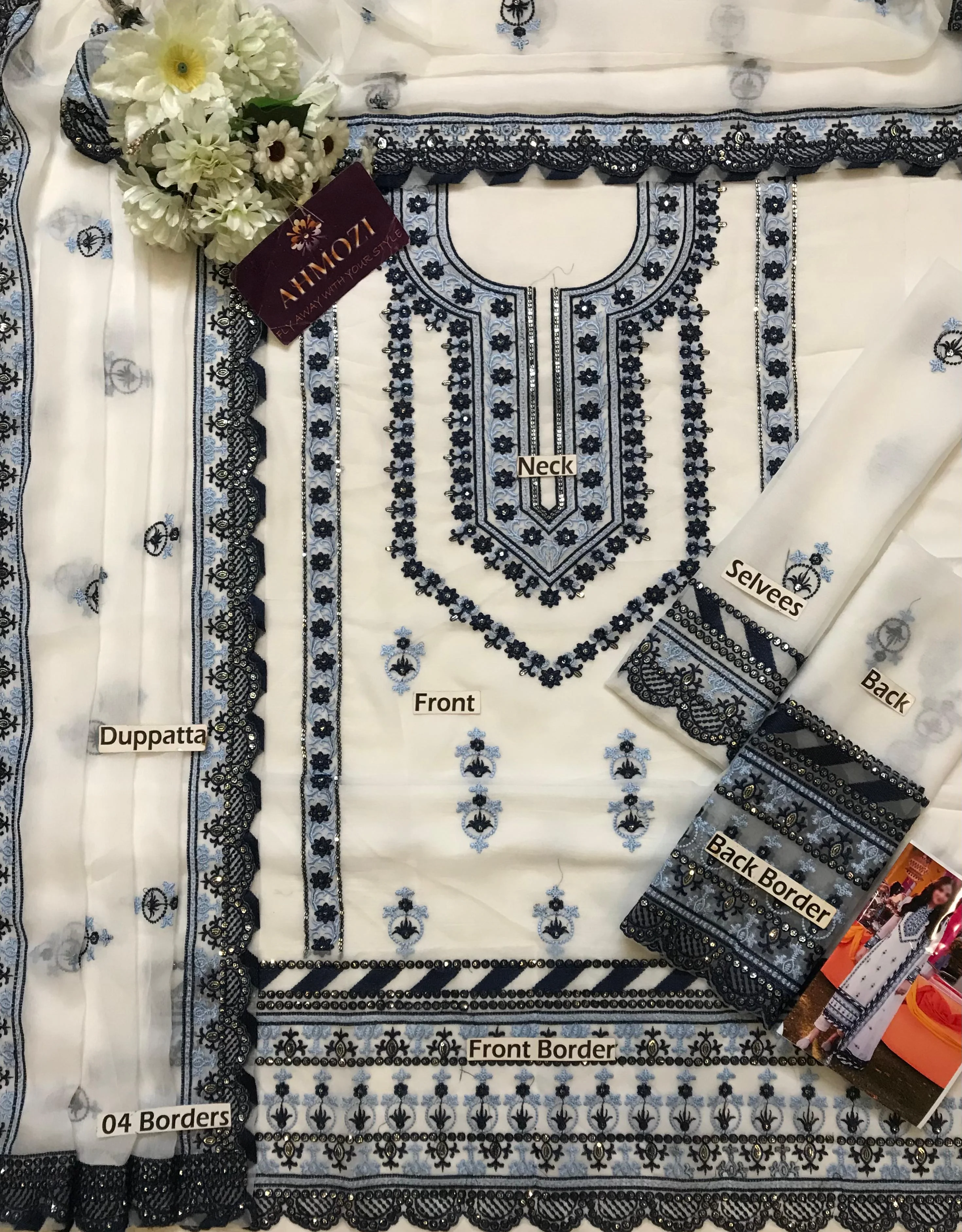 Asim Jofa Chiffon Suit