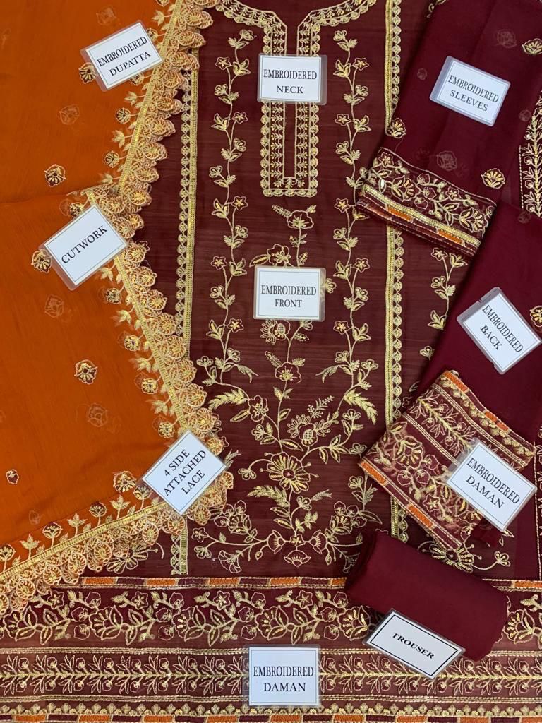 Asim Jofa Chiffon Suit