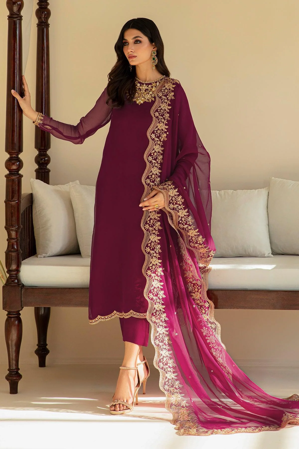 Baroque Chiffon Suit