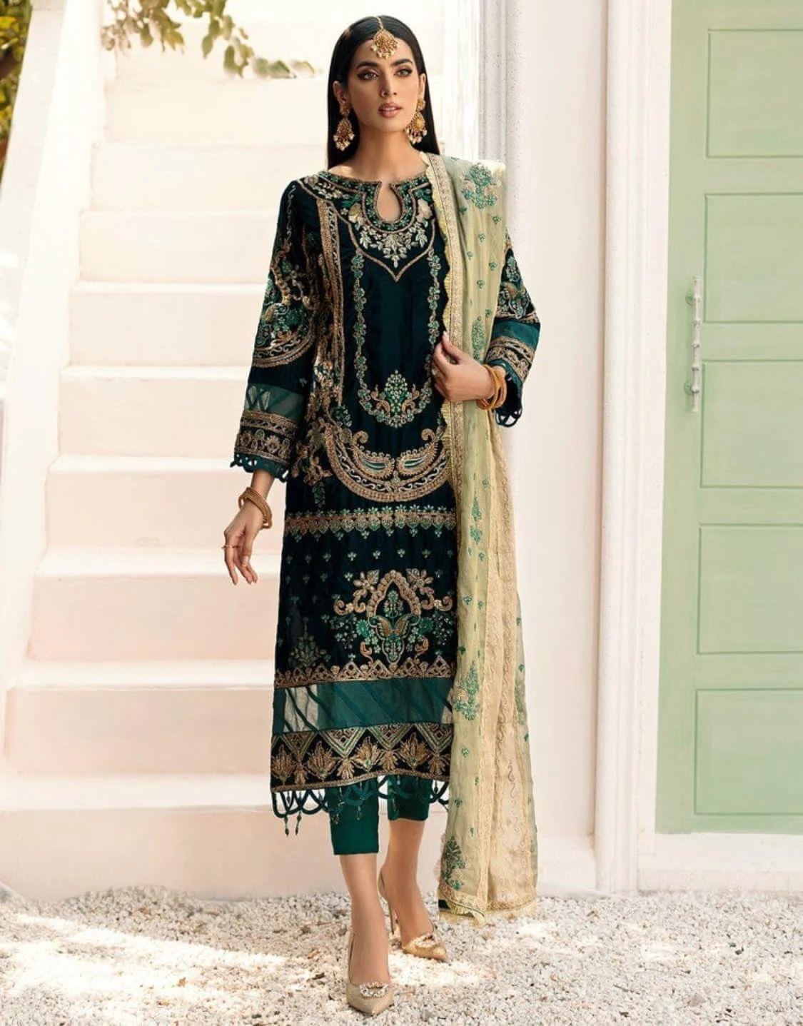 Emaan Adeel Velvet Suit