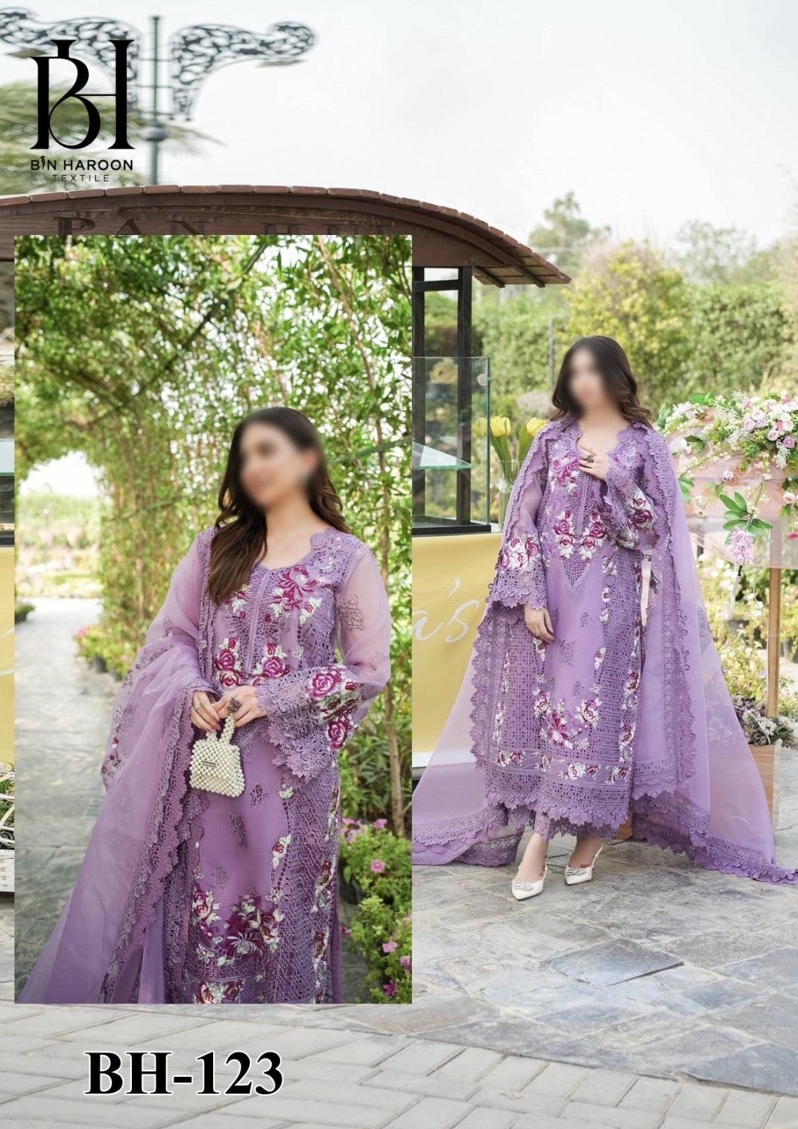 Embroidered Organza Suit