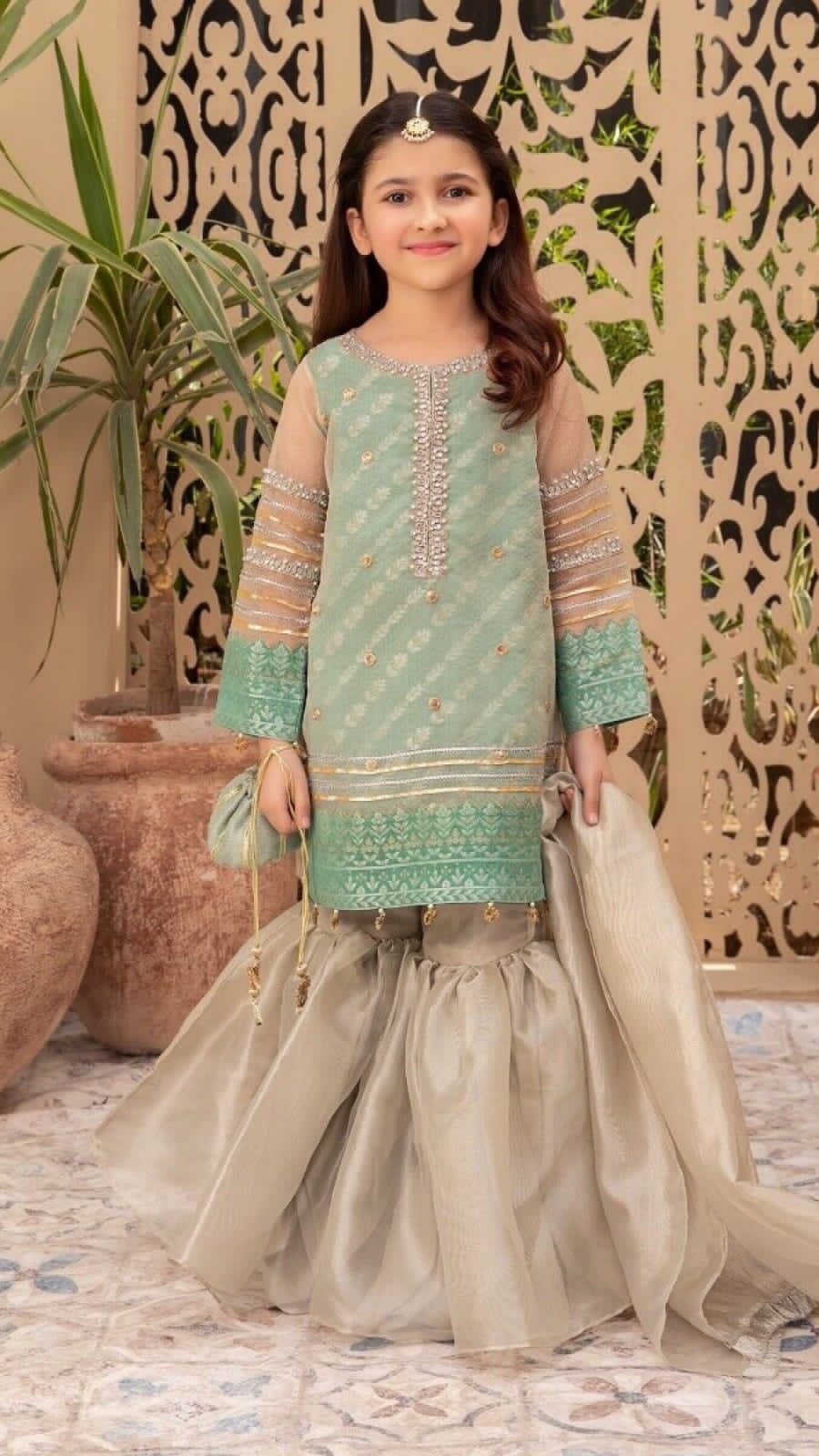 Embroidered Net Suit