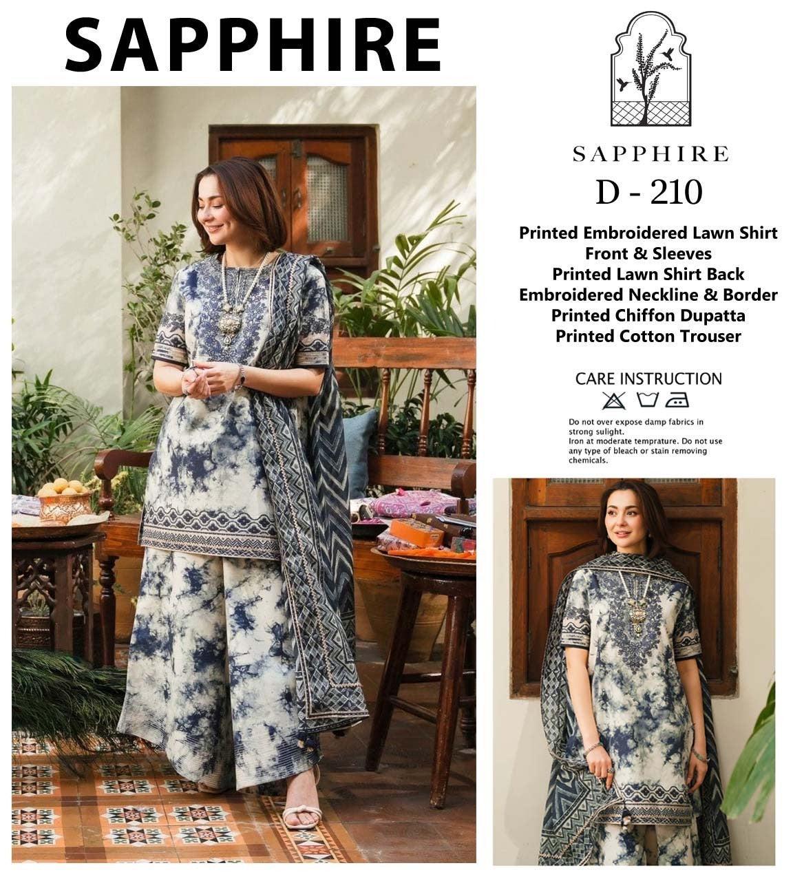 Sapphire Lawn Suit
