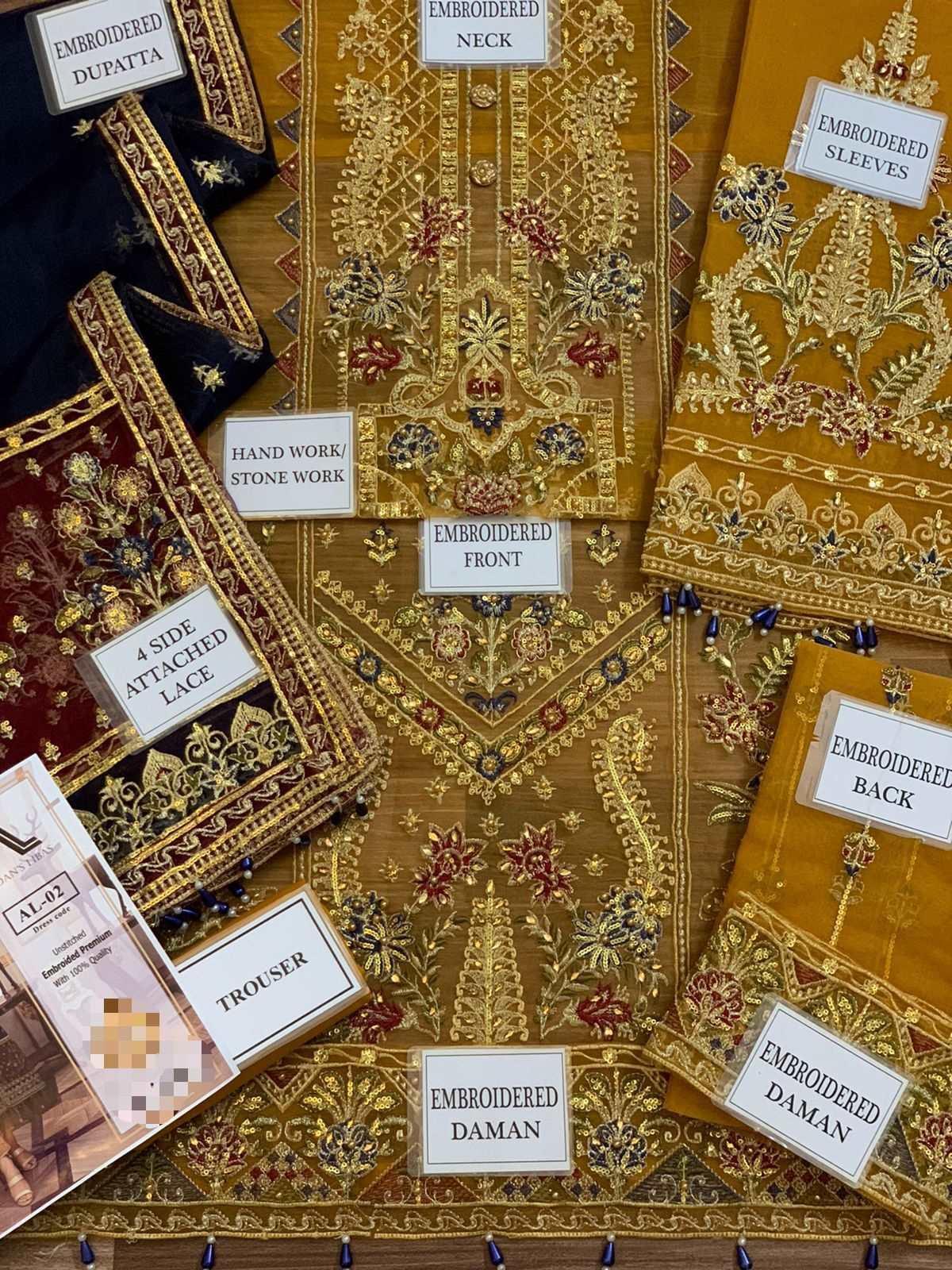 Adan Libas Organza Suit