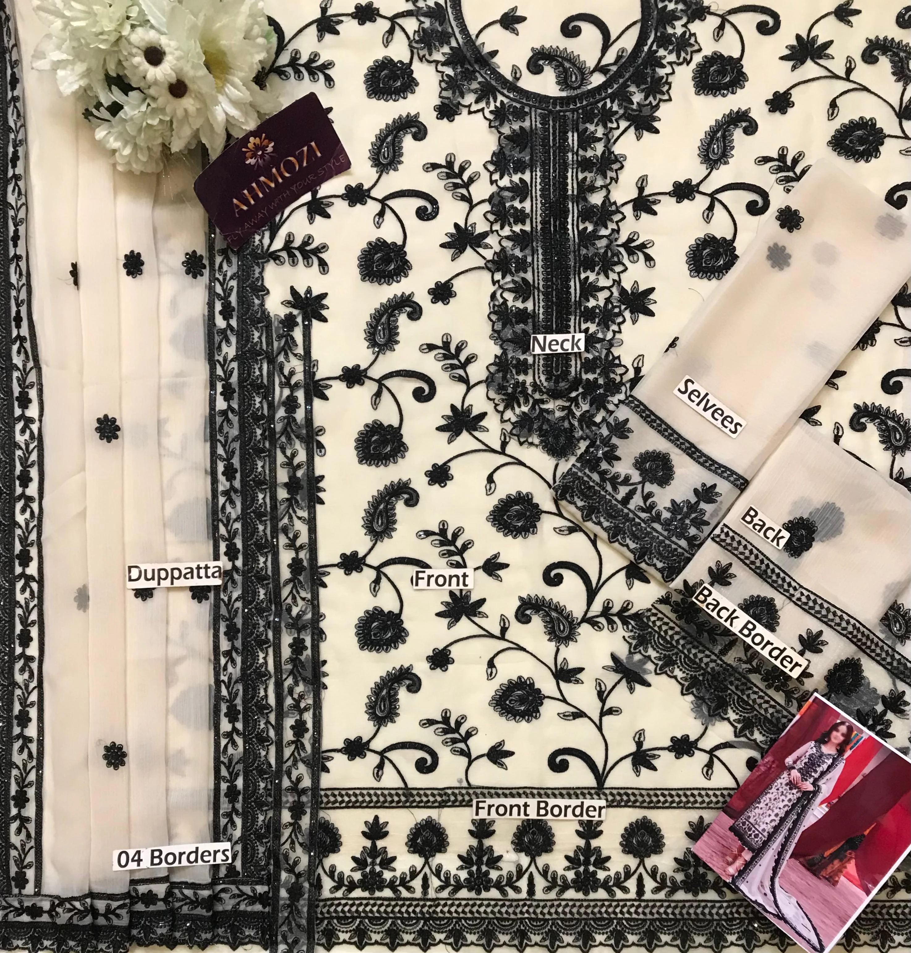 Asim Jofa Chiffon Suit