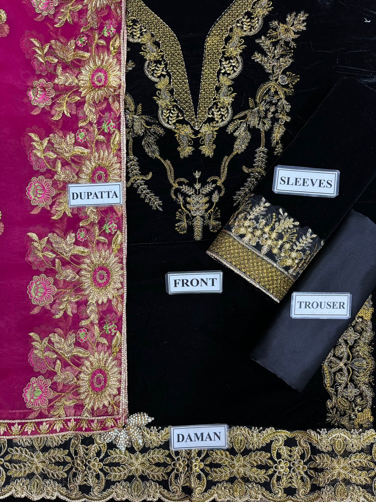 Ammara Khan Velvet Suit