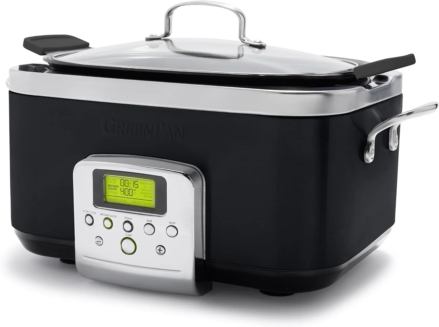 8-in-1 Programmable 6QT Electric Slow Cooker with Dishwasher-Safe Lid and Removable Base