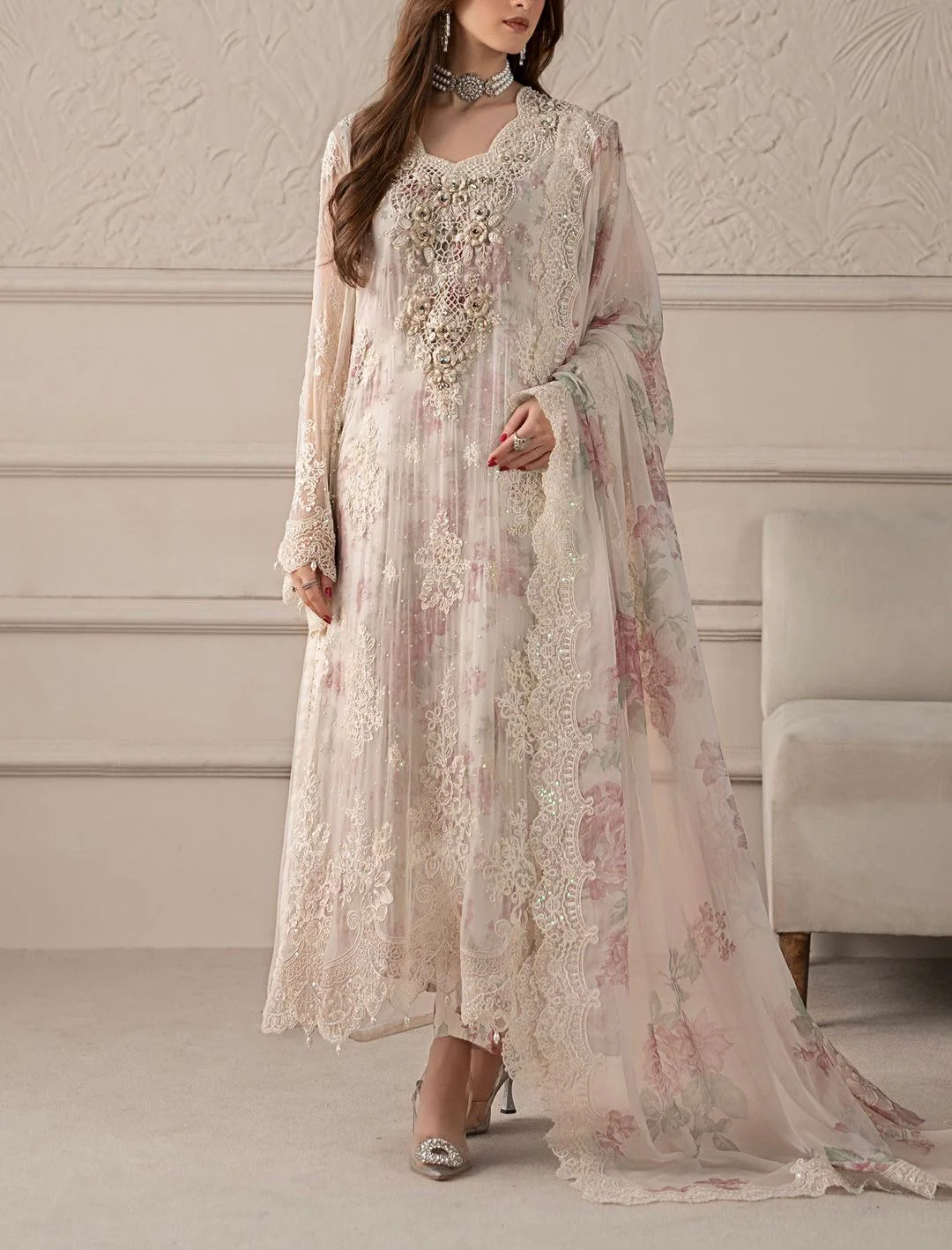 Maria B Chiffon Suit