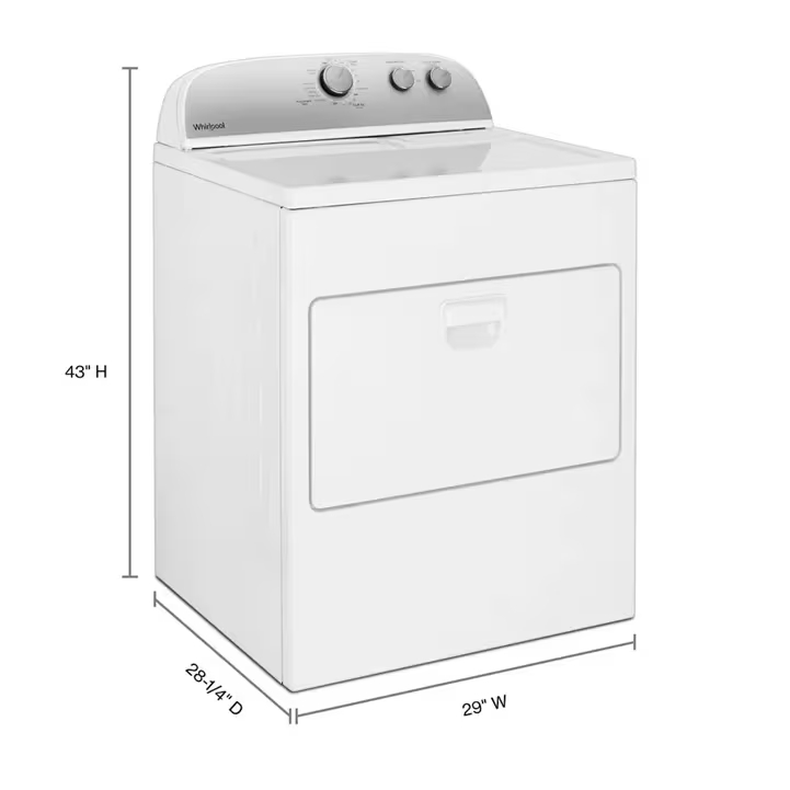 7.0 Cu. ft. Electric Dryer with Wrinkle Prevent - White