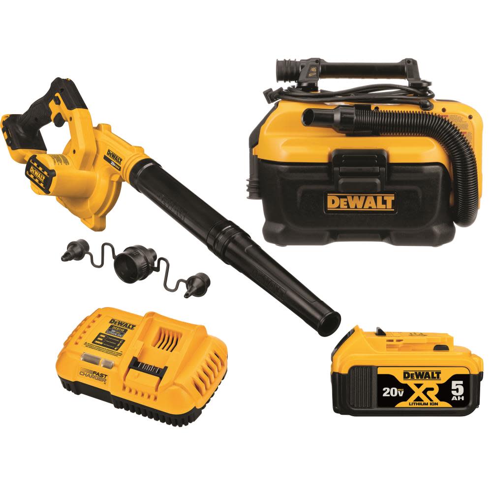 2025 DEWALT 20V MAX 2-Tool Combo Kit (Blower and Vacuum) DCK204P1 from DEWALT