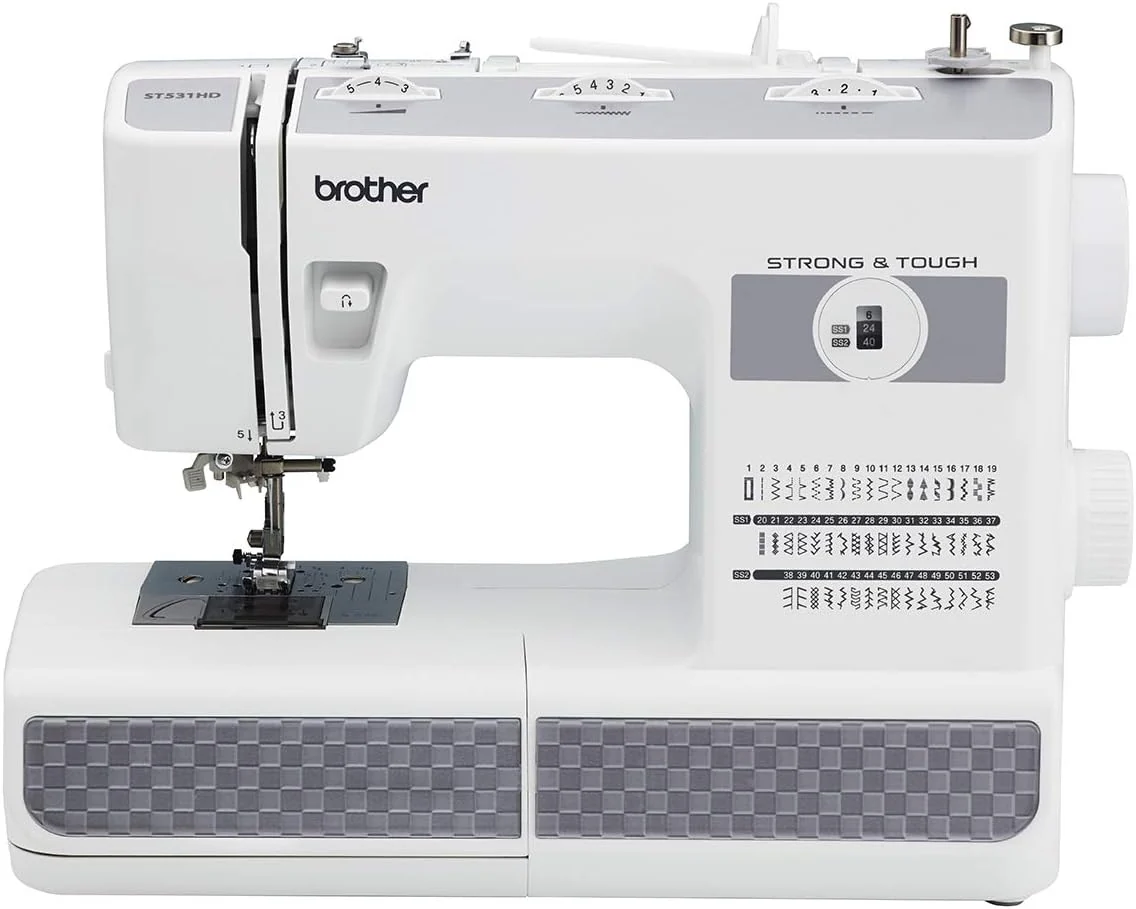 Sewing Machine, Strong & Tough, 37 Built-in Stitches, Free Arm Option, 6 Included Feet