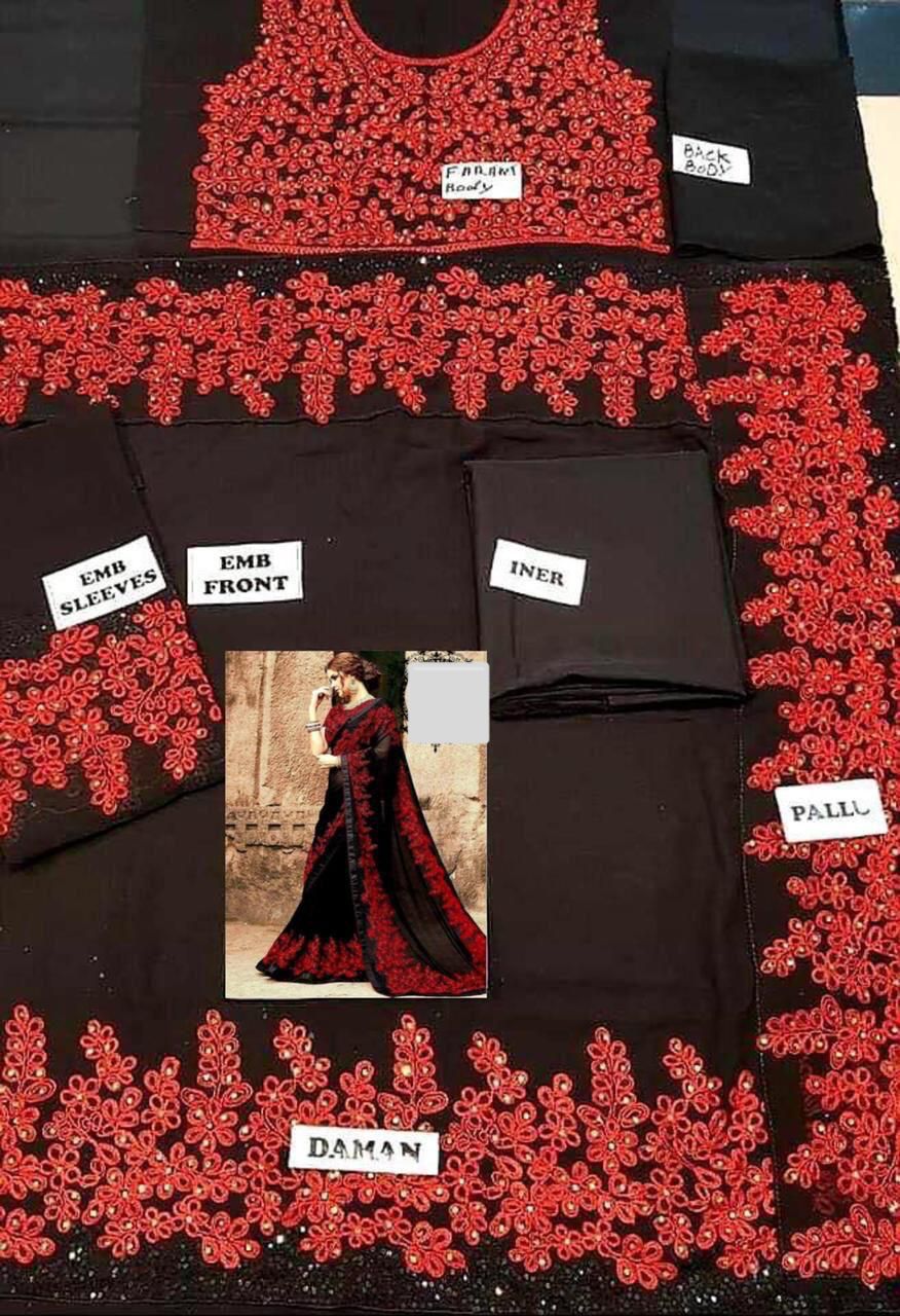 Indian Chiffon Saree